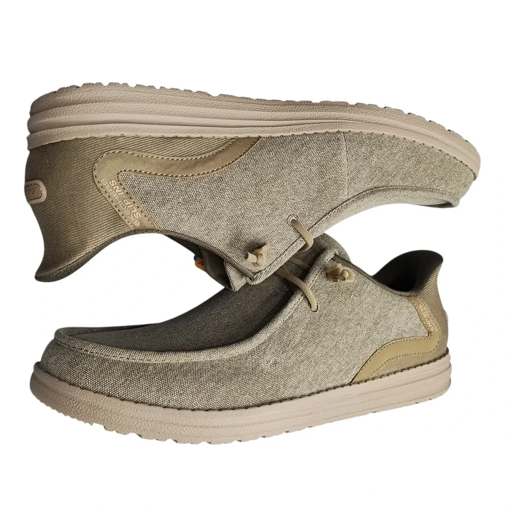 Skechers Hands Free Slip-ins Melson Coronado Casual Shoes Mens 13 Khaki 210959